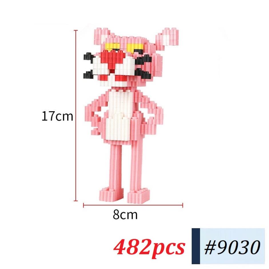 Bộ Lắp Ráp Mô Hình Các Nhân Vật Đồ Chơi Lắp Mô Hình 3D Báo Hồng Đáng Yêu Tinh Nghịch