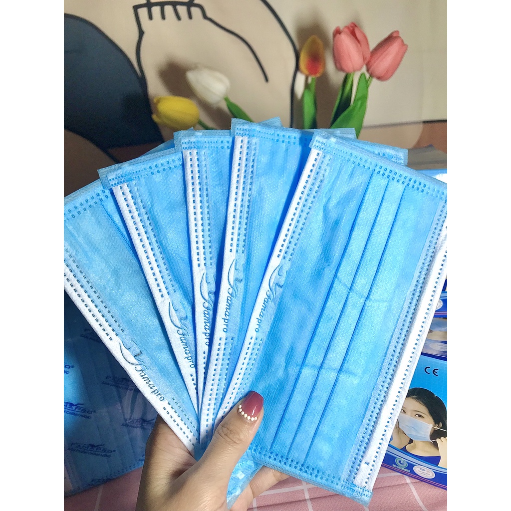 Khẩu Trang Y Tế Cô gái Nam Anh Màu Xanh 50 Cái/ 1 Hộp