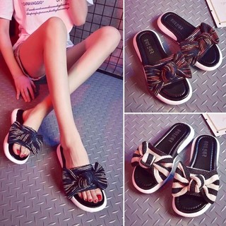 Dép lê gắn nơ bigsize 35-43 - ảnh thật