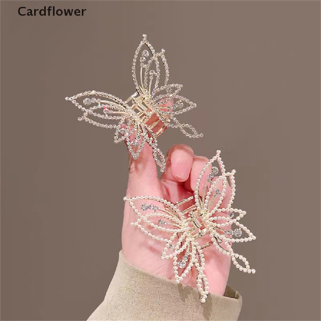 Kẹp Tóc Hình Móng Vuốt Bướm Màu Vàng Kim Cho Nữ