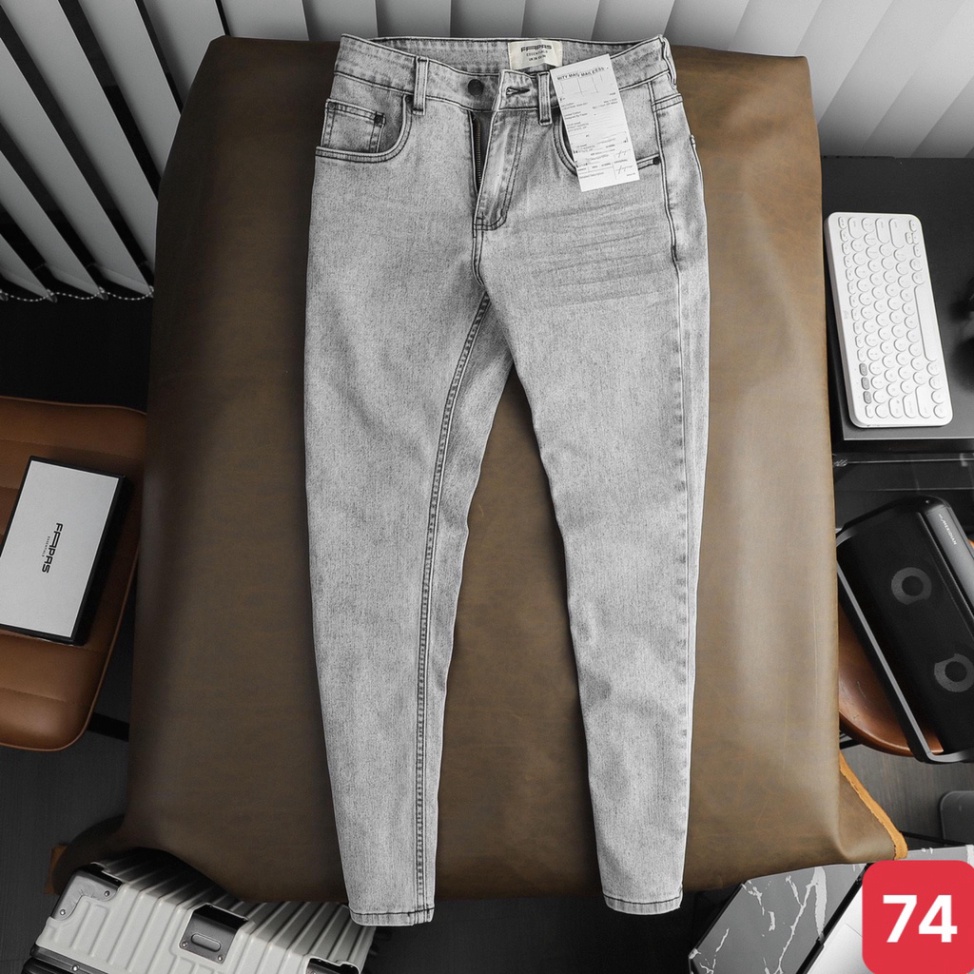 Quần jean nam không rách gối màu xanh đậm chất jeans bò cao cấp co dãn 4 chiều rin form dáng skinny Q79 mẫu mới - Hàng m