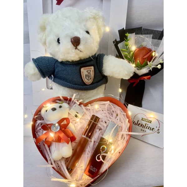 Sét quà tặng gấu và son cho bạn gái mẹ em gái ngày sinh Nhật, 14 2, 8 3