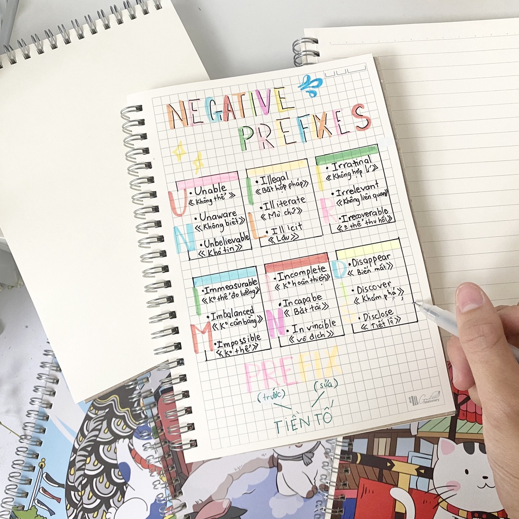 Sổ tay cỡ A5 mèo Nhật Bản đi du lịch 120 trang_Guden Stationery