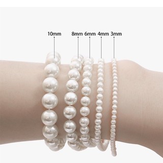 Hạt Ngọc trai nhan tao màu trắng có lỗ size 4mm