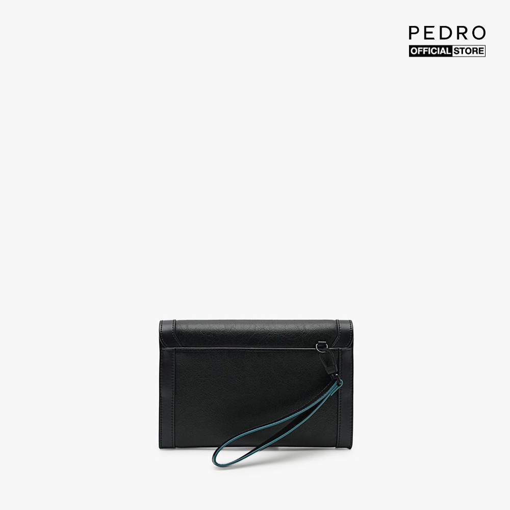 PEDRO - Clutch nam chữ nhật nắp gập Suede PM2-46320056-01