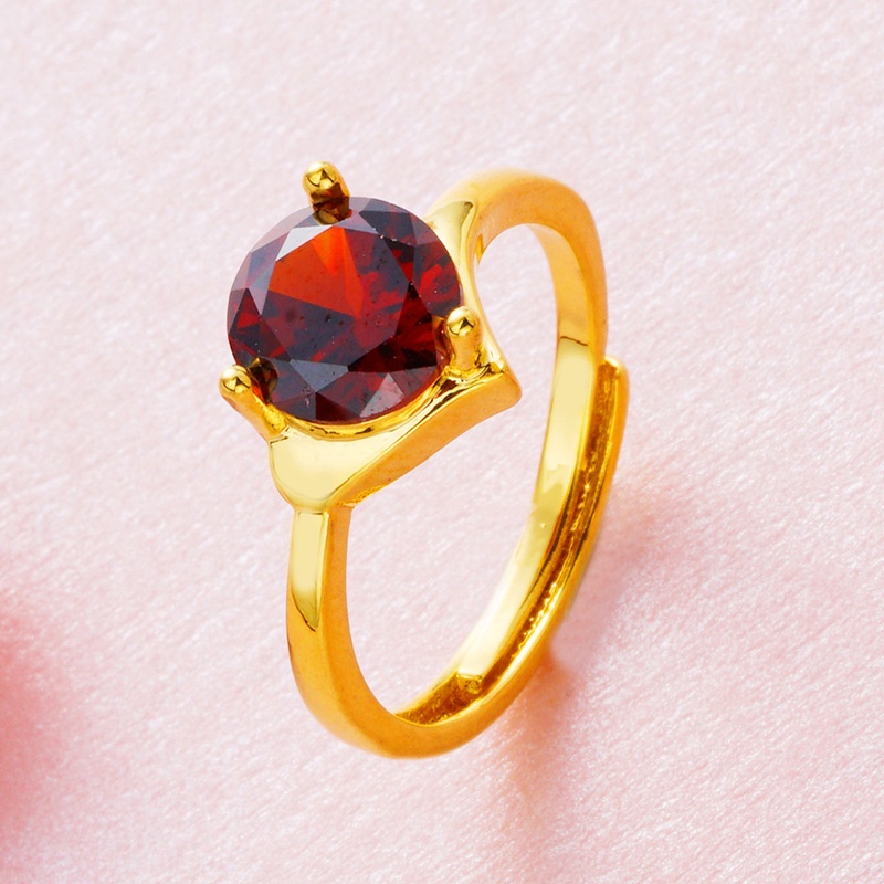 Pmrawc | Nhẫn Mạ Vàng 18K Đính Đá Zircon FS368