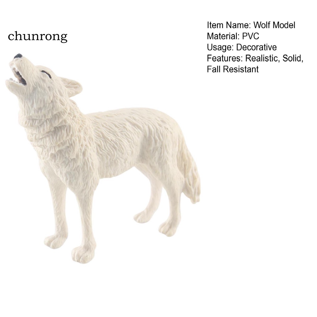 Cr Đồ trang trí Chó Sói Mini Trang Trí Bàn Làm Việc