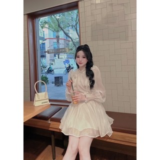 [FREESHIP] Váy tơ bèo nhúm tiểu thư siêu xinh