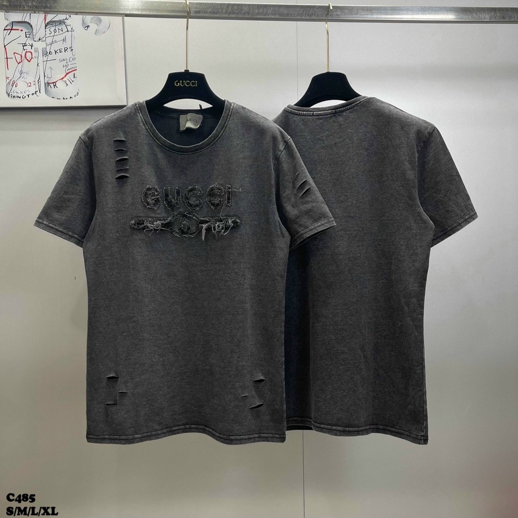 Áo Phông Loang Unisex Thời Trang Xuất Dư Chất Cotton Thô Lạnh af47
