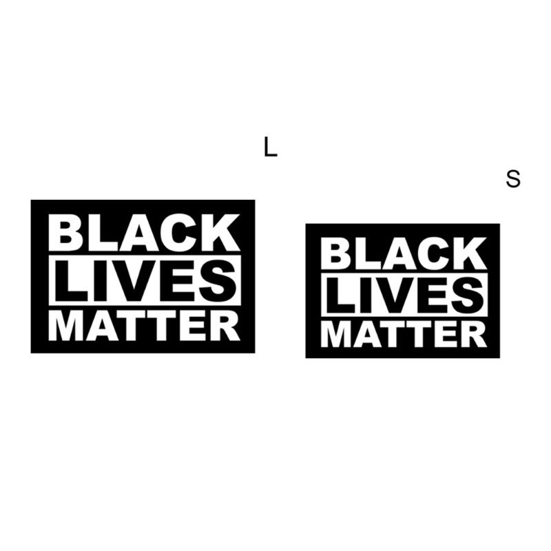 Đề Can Dán Trang Trí Xe Hơi / Xe Tải / Laptop Họa Tiết Chữ Black Lives Matter Màu Đen Phản Quang Cá Tính