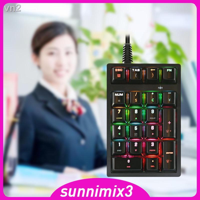 Bàn Phím Số Cơ USB K21 21 Phím Có Đèn Led