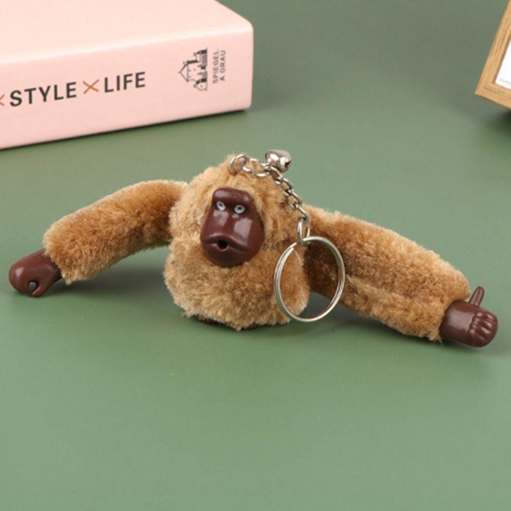 Móc Khóa Khỉ Nhồi Bông Mềm Mại Dễ Thương