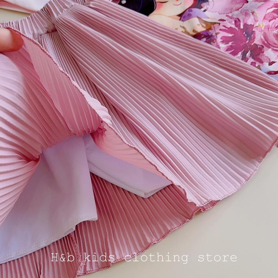Áo dài lụa hồng hình cô gái