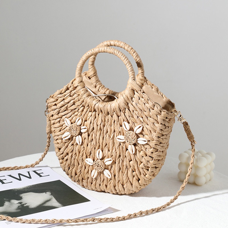 Túi Đeo Chéo Đan Tay Hình Vỏ Sò IELGY Dễ Thương Thời Trang Đi Biển Cho Nữ