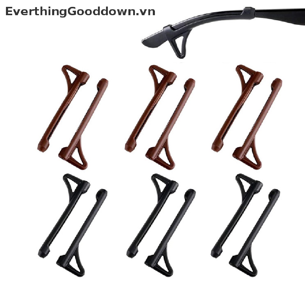 Everthinggooddown 5 Cặp Móc Giữ Mắt Kính Bằng Silicon Chống Trượt