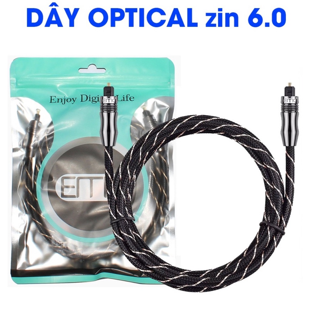 Dây cáp Optical 6.0 dùng để kết nối các thiết bị hỗ trợ đầu ra audio Optical như PC, Xbox 360, PS4, 