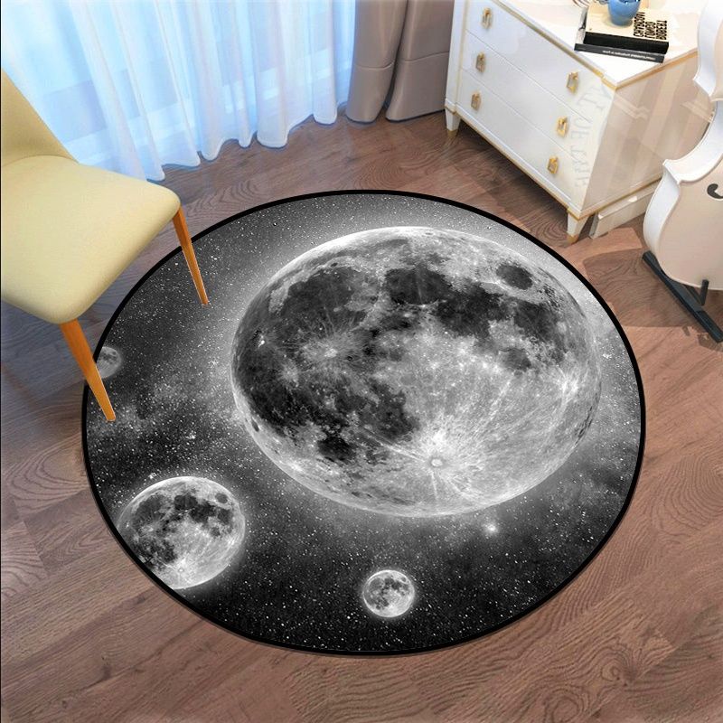 Thảm Tròn Lót Sàn Phòng Khách / Phòng Ngủ Chống Trượt Không Thấm Nước In Hoạt Hình Dễ Thương