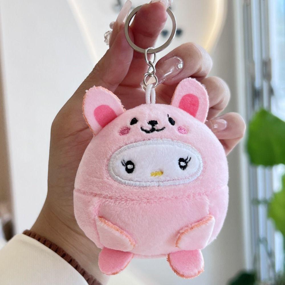 NICKOLAS Móc Chìa Khóa Hình Thú Nhồi Bông Đáng Yêu