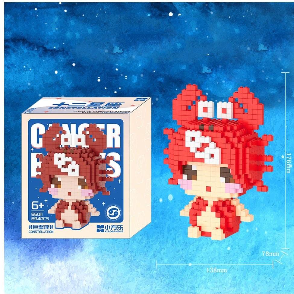 Mô Hình Lắp Ráp 12 Cung Hoàng Đạo, Mười hai Chòm Sao 3D Mini Cute Đồ Chơi Hoạt Hình, Xếp Hình Dễ Thương - MINGO