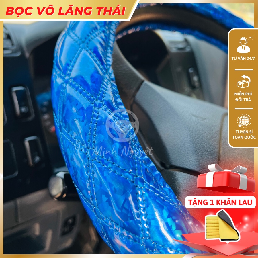 Bọc Vô Lăng Thái Loại 1, bọc vô lăng xe con, xe tải, xe du lịch Phản Quang đủ size 38cm - 49cm