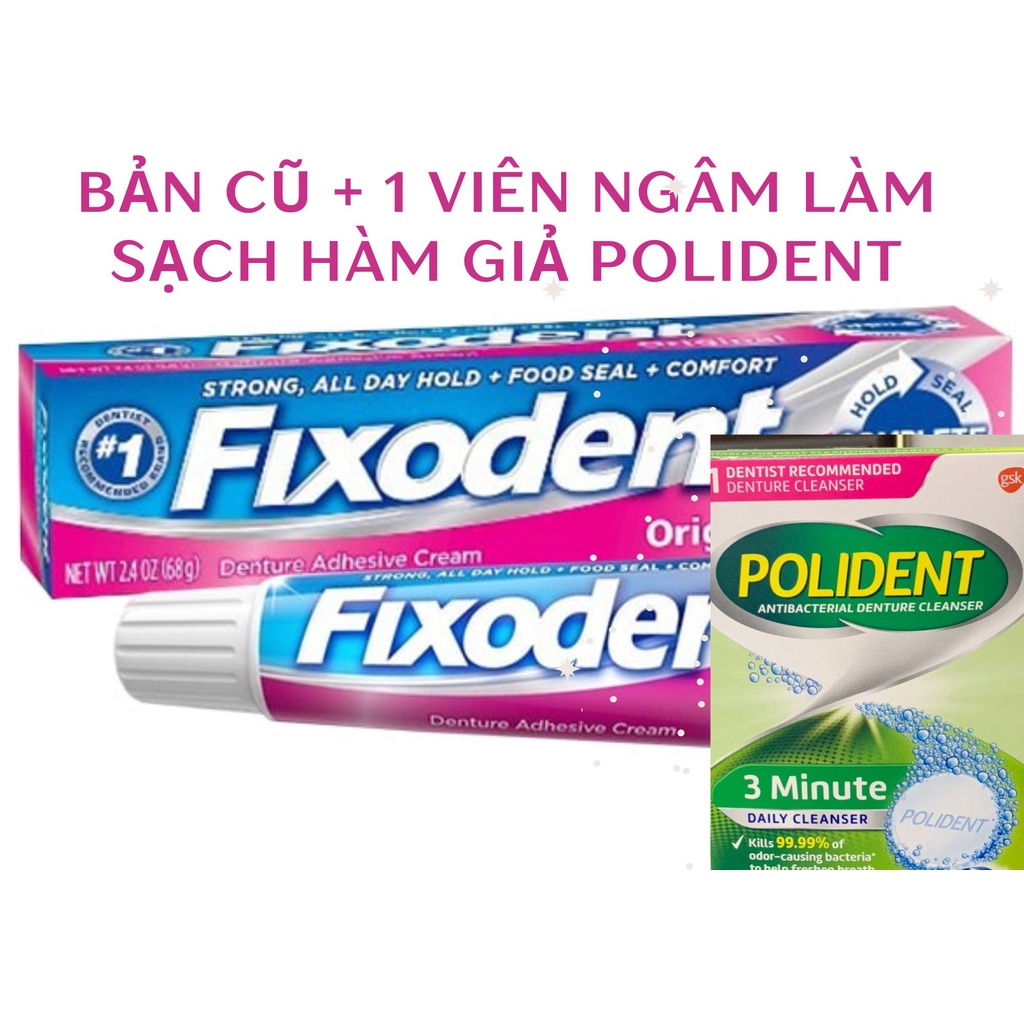 (Sỉ từ 5 sản phẩm) KEO DÁN HÀM RĂNG GIẢ FIXODENT 68g | BigBuy360 - bigbuy360.vn