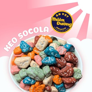Kẹo socola sỏi THIÊN ĐƯỜNG ĂN VẶT 500g đồ ăn vặt Việt Nam nhiều màu sắc nhân socola