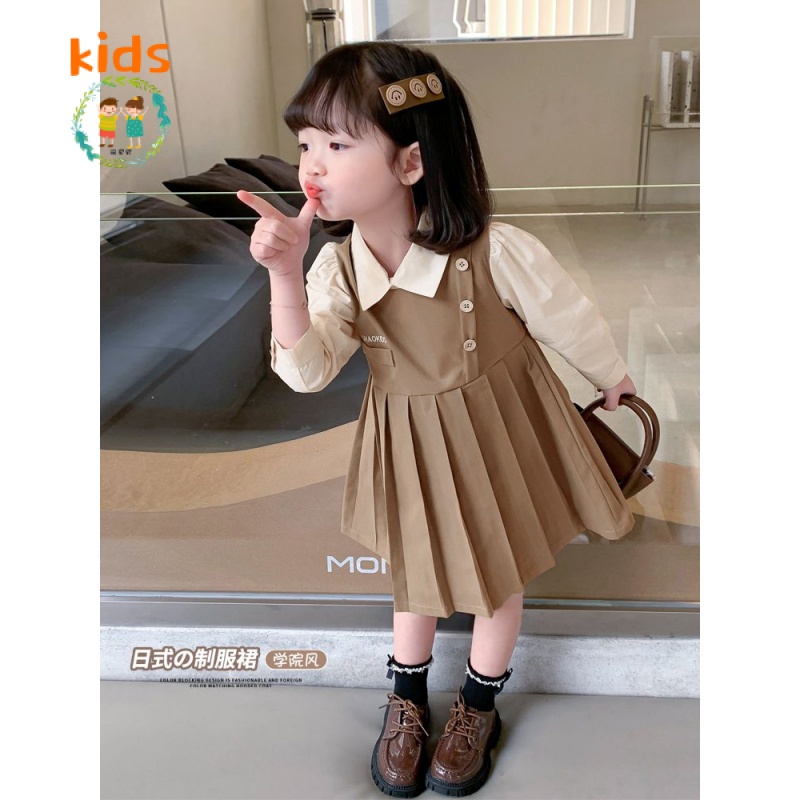 Đầm Giả Hai Mảnh Phong Cách Phương Tây Thời Trang Mùa Xuân Mới Cho Bé Gái 3-5 - 8-10 - 12-13 Tuổi