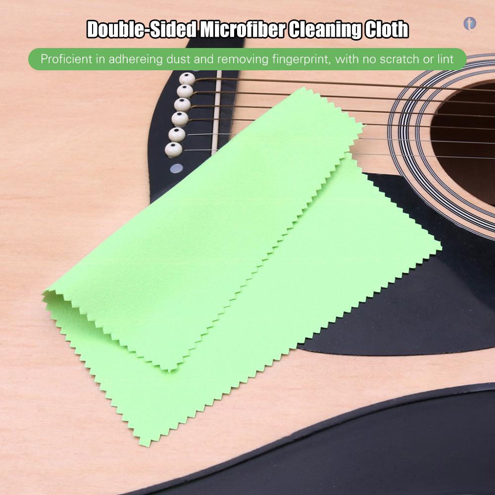 Khăn Lau Đánh Bóng Bằng Sợi Micro Hai Mặt Kích Thước 15cm * 15cm Chuyên Dụng Cho Đàn Guitar Bass Violin