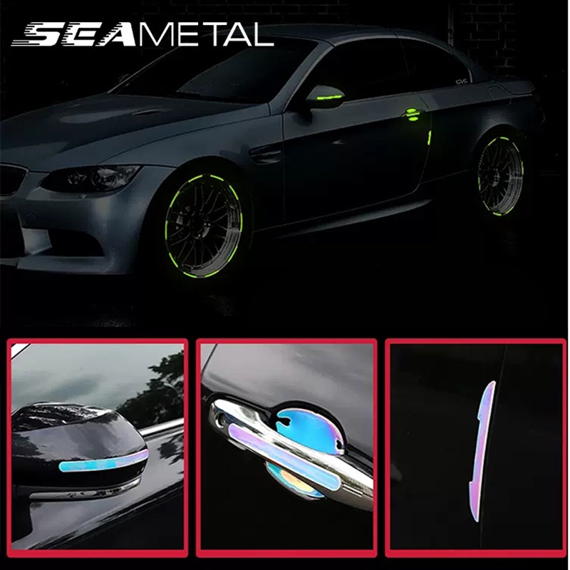 SEAMETAL Miếng Dán Tay Nắm Cửa Xe Hơi Bằng Kim Loại Chống Trầy Xước Bảo Vệ An Toàn