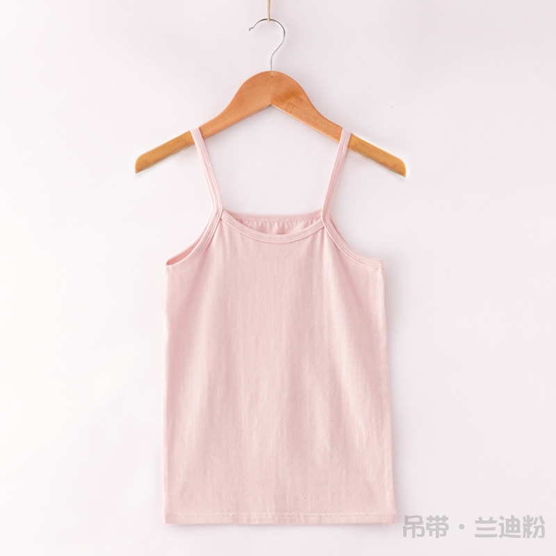 Áo hai dây YAOEENH chất liệu cotton thời trang mùa hè cho bé gái 90-150cm