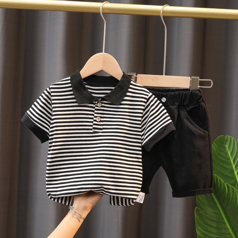 Set bộ Polo  cho bé trai, chất liệu cotton mềm mại, quần kaki cực phong cách Hàn Quốc cho bé 1- 9 tuổi