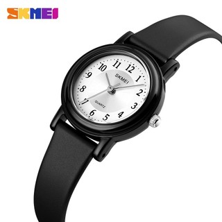  Skmei 1659 Ánh Sáng Mỏng Bé Gái Đồng Hồ Thạch Anh Mặt Số Đá Mưa Sáng Tạo Nữ Đồng Hồ Đeo Tay Thạch Anh Da PU Chống Thấm Nước Đồng Hồ Nữ 1659 