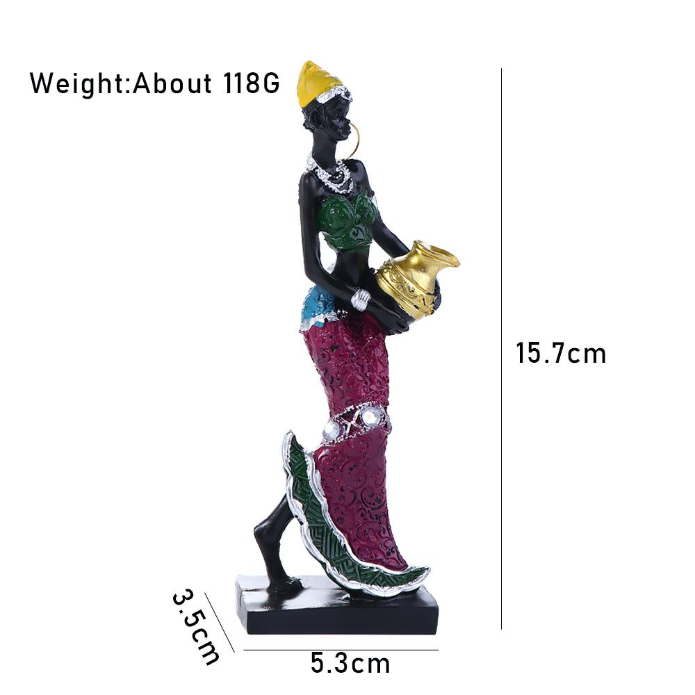 DARNELL Tượng Châu Phi Thiết Kế Nghệ Thuật Độc Đáo Cổ Điển Dùng Trang Trí Tủ Thủ Công