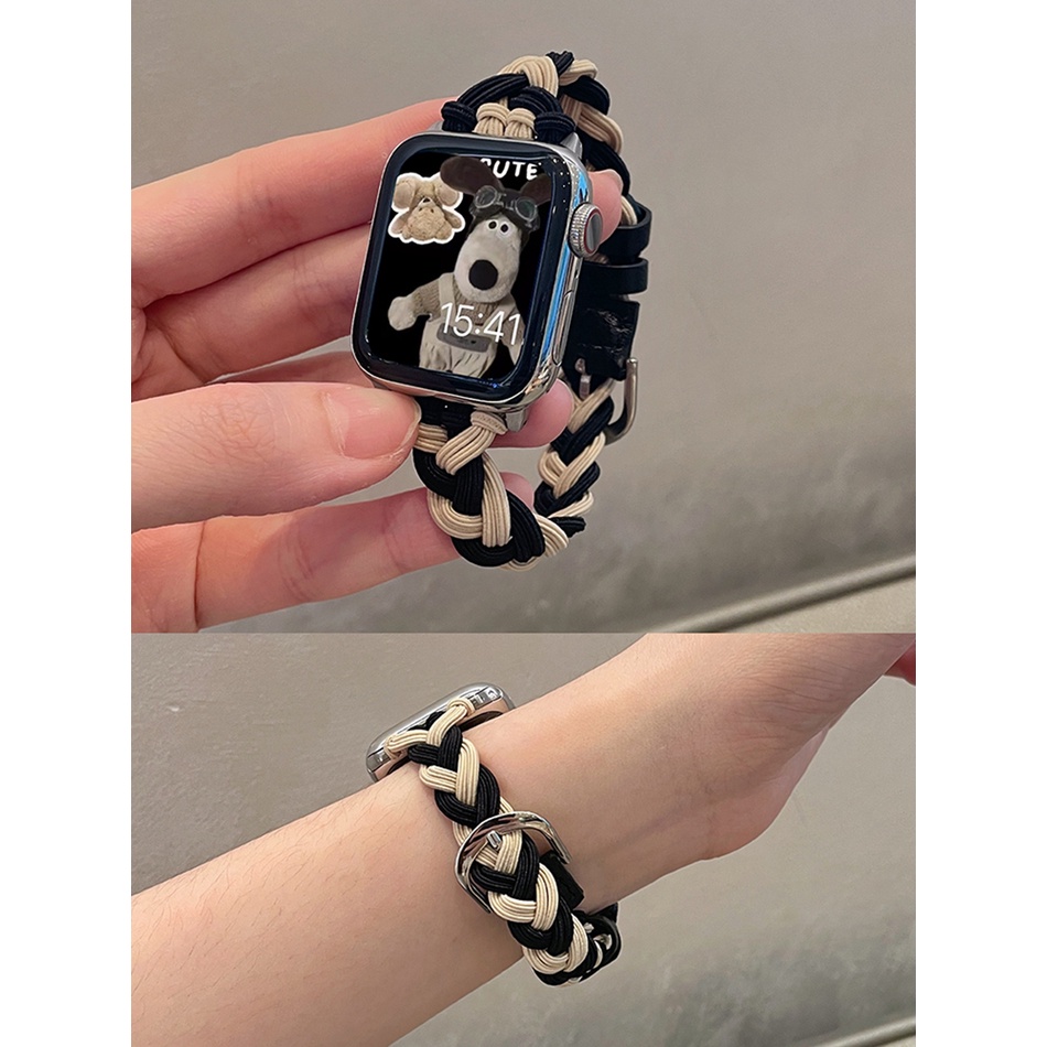 Dây Đeo Nylon Co Giãn Dành Cho Đồng Hồ Thông Minh Apple Watch 8 7 6 SE 5 45mm 44mm 42mm IWatch Ultra 49mm 41mm 40mm 38mm