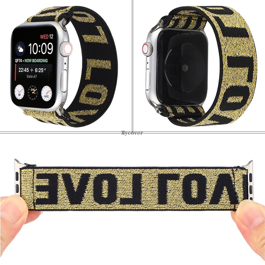 Dây Đeo Đồng Hồ Thông Minh Co Giãn Kích Thước 49mm 45mm 41mm 44mm 40mm 42mm 38mm Ultra 8 7 6 SE 5 4 3 2 1