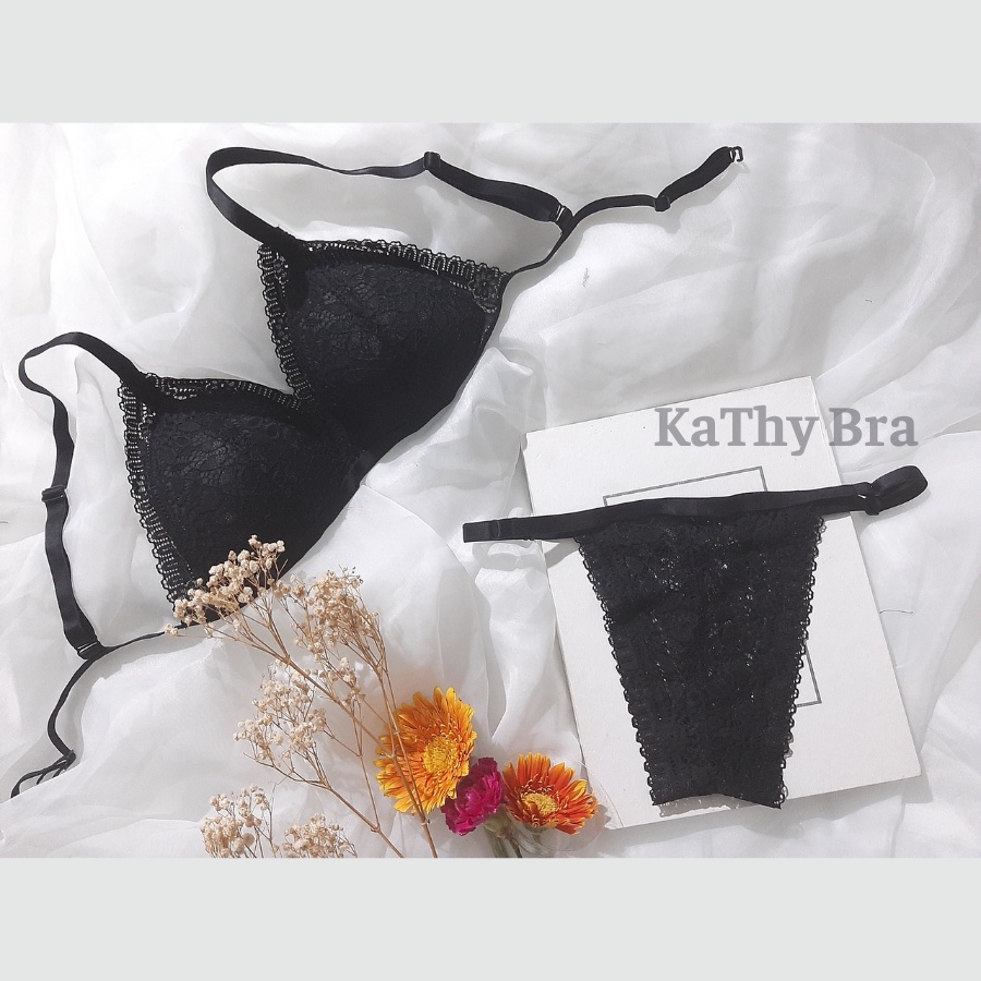 B36 Set Bộ Đồ Lót Ren KATHY BRA Bralette Không Gọng Mút Mỏng Ren Mềm Mịn Cao Cấp Nhiều Màu | BigBuy360 - bigbuy360.vn