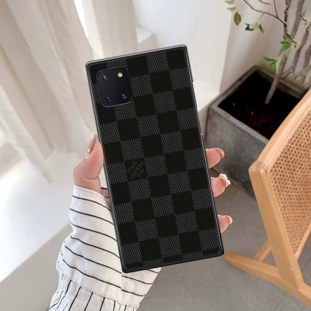 Ốp lưng Samsung Note 10 Lite hình caro, thời trang hàng hiệu cao cấp, vỏ ốp rẻ đẹp