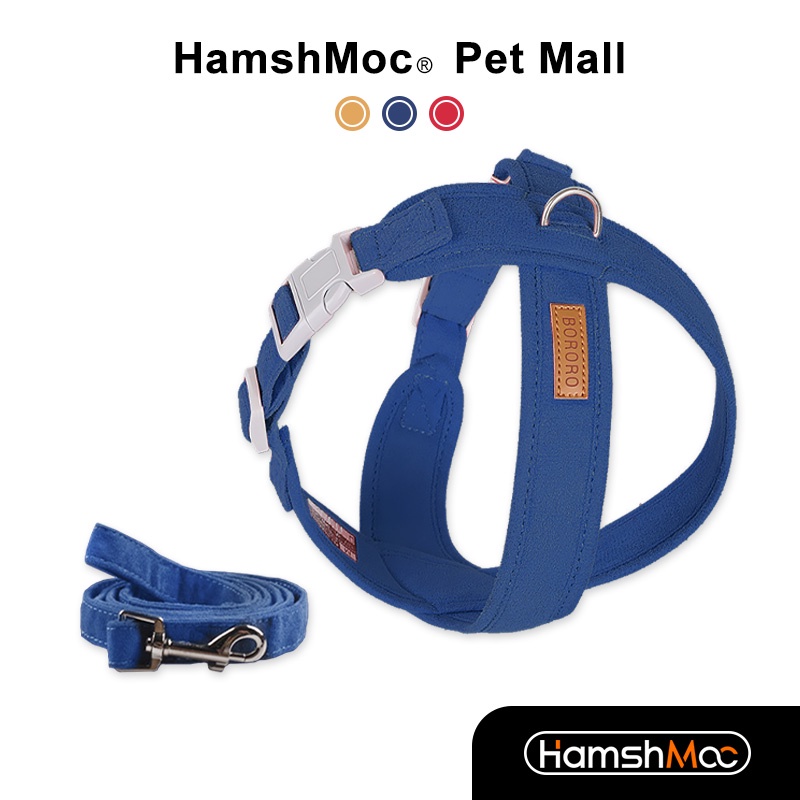 HamshMoc Bộ Dây Dắt Và Dắt Chó Đi Dạo Mềm Mại Thoải Mái Có Tay Cầm Điều Chỉnh Được Dành Cho Chó Trung Bình Nhỏ