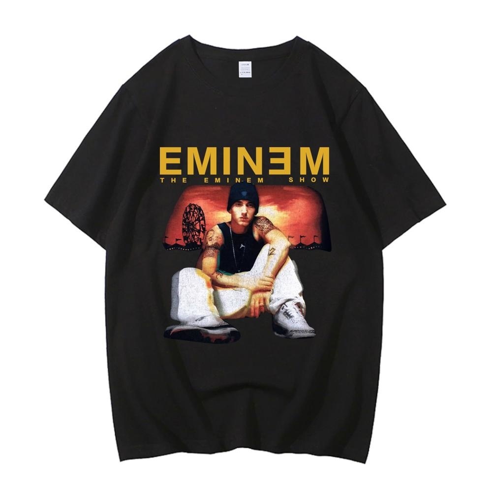 Áo Thun Nam Tay Ngắn In Hình anime Và Chữ EMINEM Cá Tính