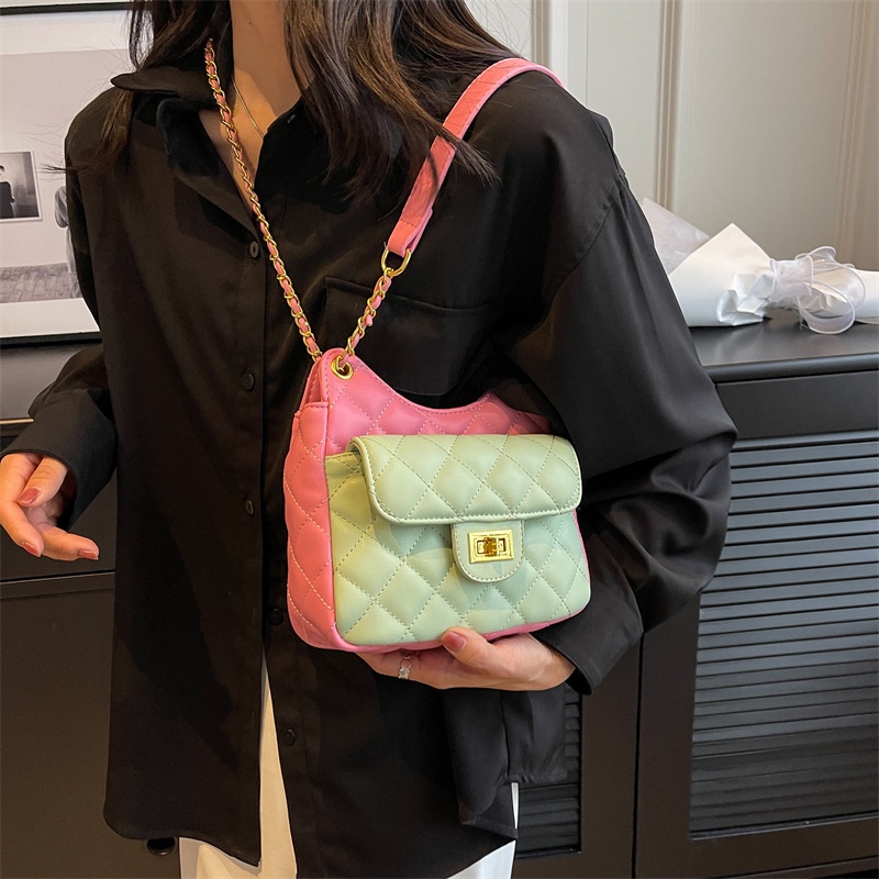 Fanli Túi Đeo Chéo Dây Xích Hình Thoi Phong Cách Hàn Quốc Cổ Điển Thời Trang Cho Nữ 2023