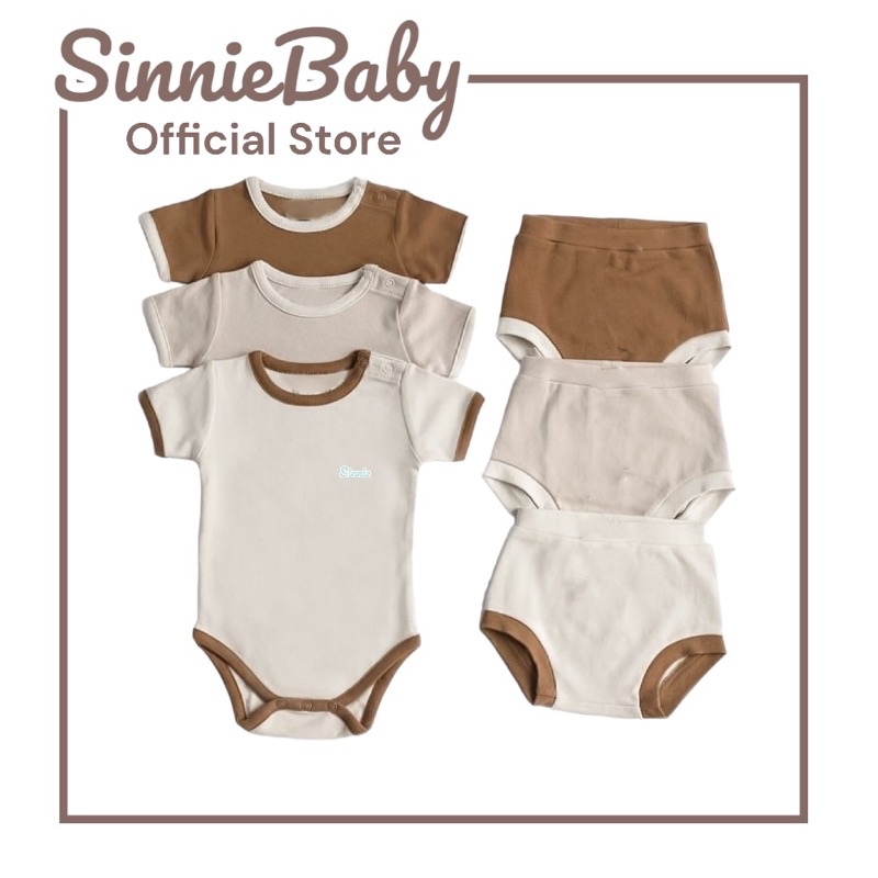 Bodysuit cho bé Sinnie kèm quần chíp siêu dễ thương.