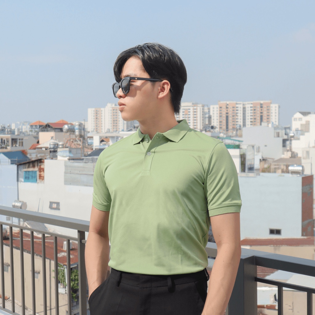 Áo Thun Polo Nam Cổ Trụ Trơn Nhiều Màu Có Nút Cổ Phong Độ Lịch Lãm NEW UNISEX