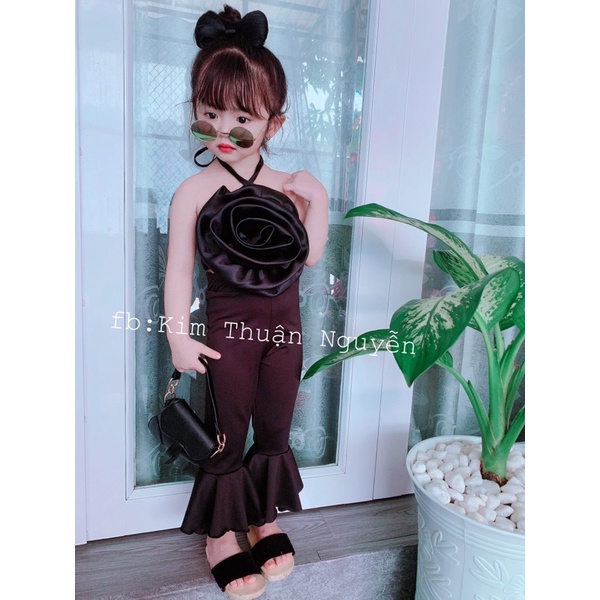 Áo hoa hồng chất tacta cho bé gái 7-35kg