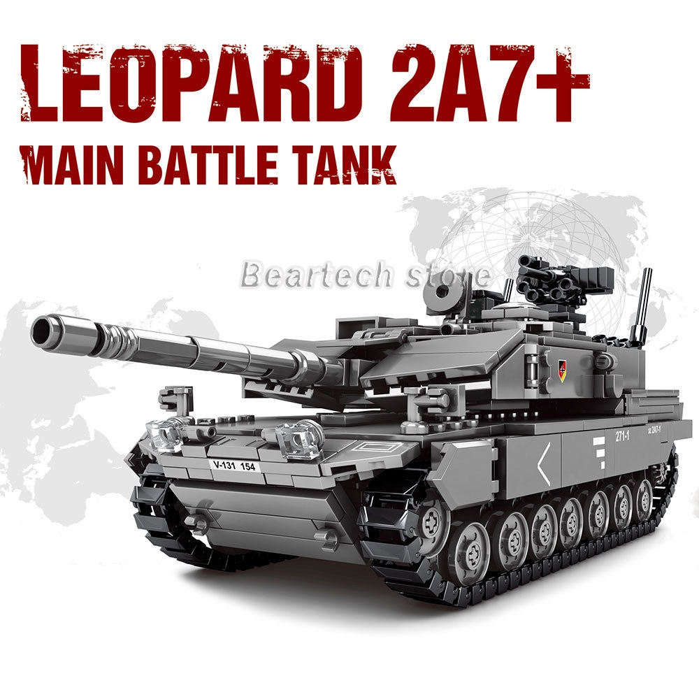 Đồ Chơi Lắp Ráp Xe Tăng Quân Đội M1A2 2A7 WW2