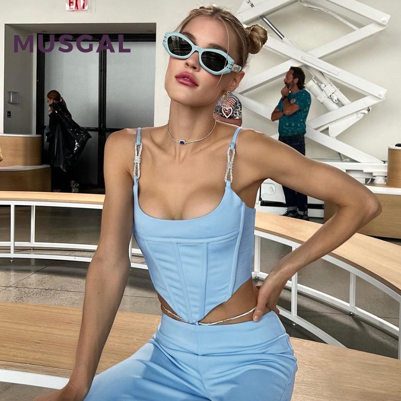 Áo Tank Top Hai Dây Màu Trơn Thắt Nơ Gợi Cảm Cho Nữ 2023