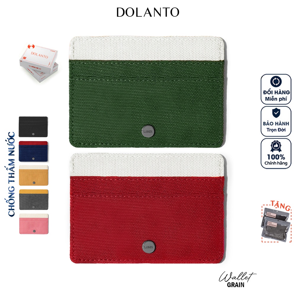 Ví Vải Đựng Thẻ Local Brand GRAIN Chất Liệu Canvas Polyester Cao Cấp Chống Thấm Nước Thương Hiệu DOLANTOxLASON