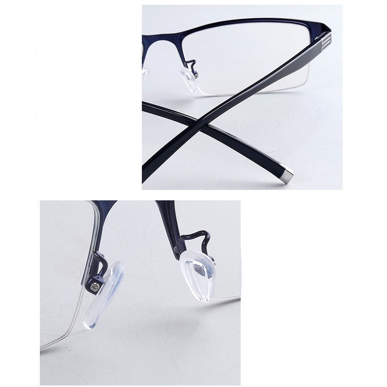 【-0°~-600°Kính Chống Tia Sáng Xanh Nửa Gọng Thời Trang Công Sở Cho Nam