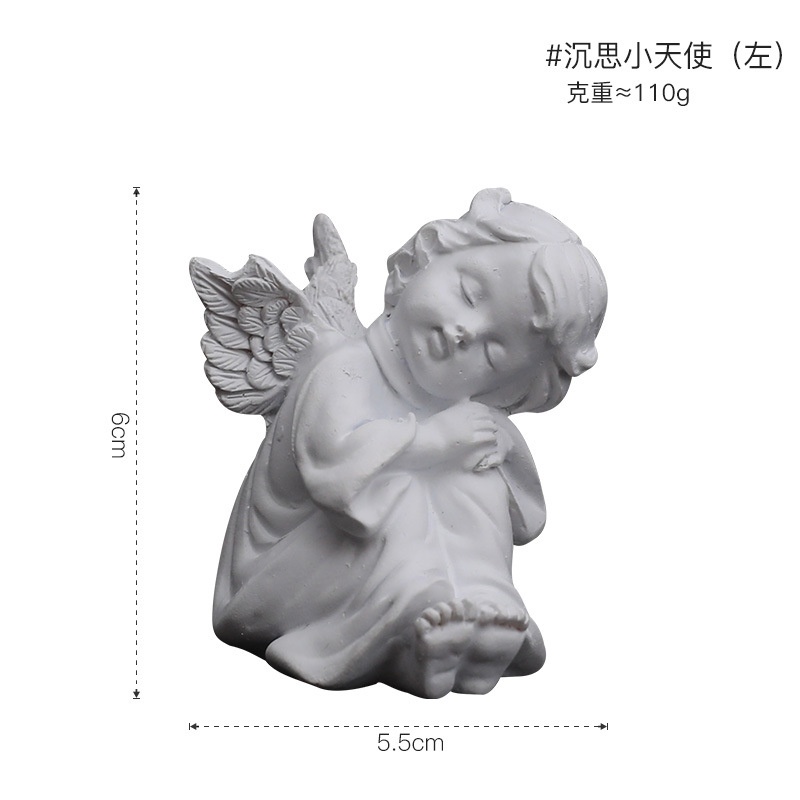 Mô Hình Tượng Thiên Thần Có Cánh Phong Cách Vintage Trang Trí Sân Vườn