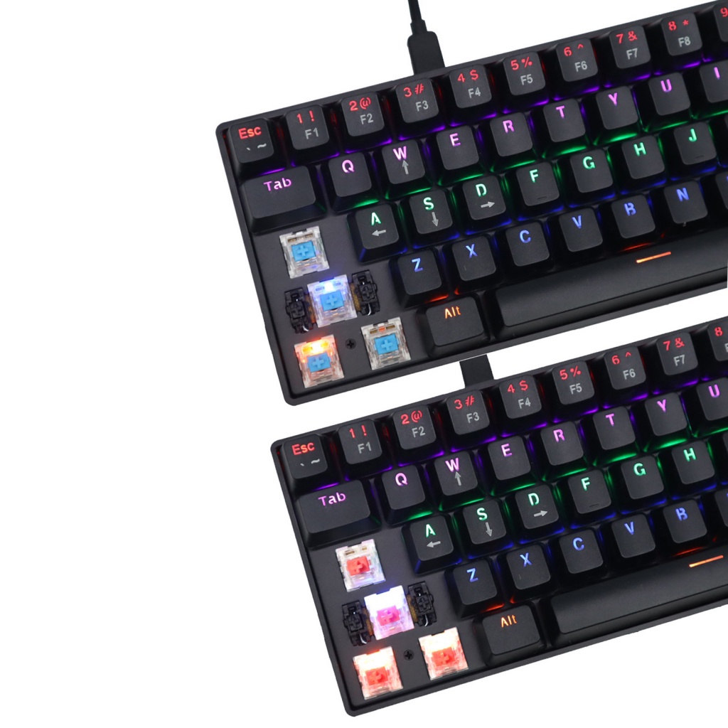 Bàn Phím Cơ DK61 Type-C 61 Phím Chống Thấm Nước In Họa Tiết Hoa Hướng Dương Xinh Xắn