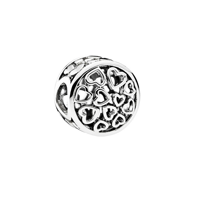 Hạt Charm Mạ Bạc 925 Hình Cây Gia Đình Trái Tim Tình Yêu Pandora Magics DIY Phù Hợp Với Phụ Nữ